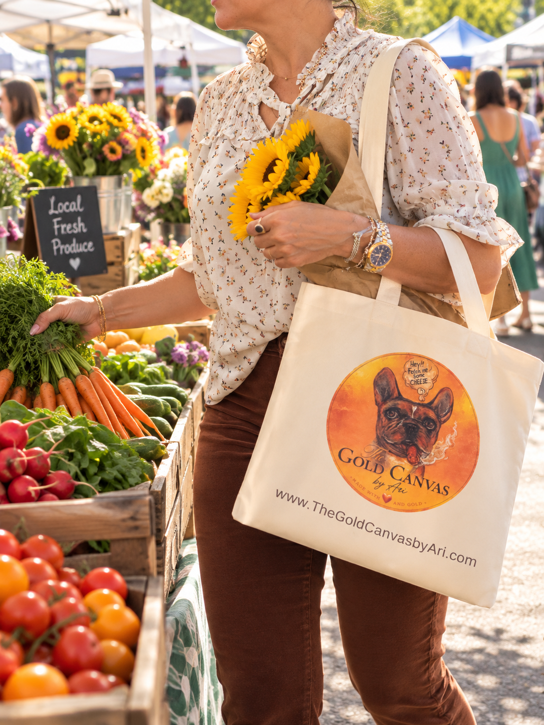 The Gold Canvas Totes